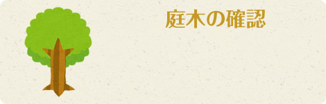 庭木の確認